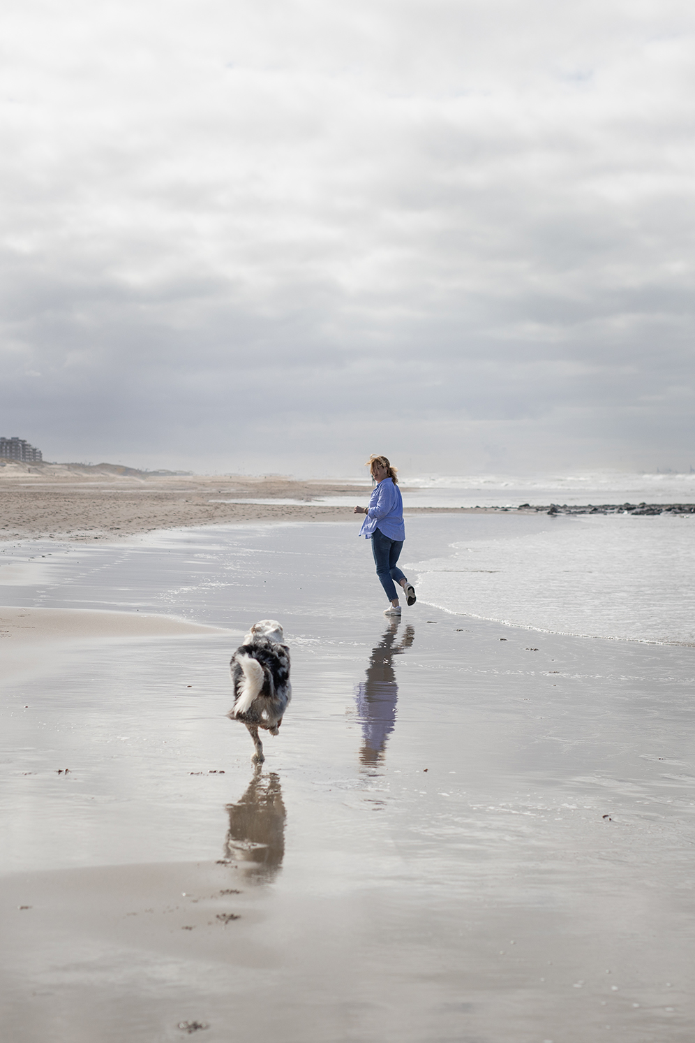 Minisessie strand, Wencke van Bergen Hond fotografie