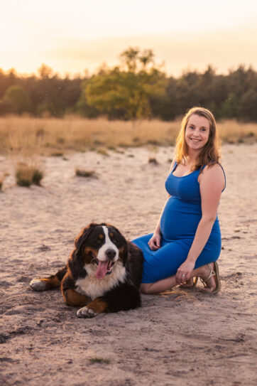 Hond mee naar je zwangerschapsshoot buiten