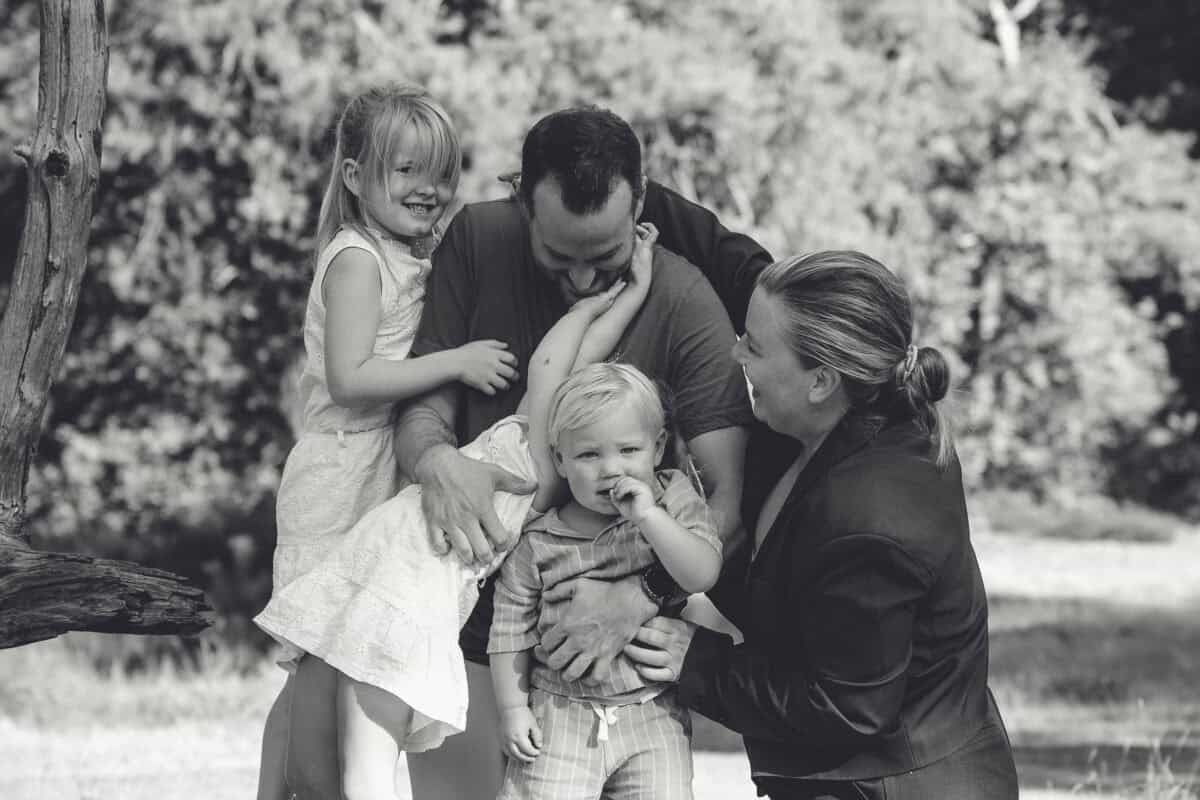 gezinsshoot anders, lol maken, samen zijn